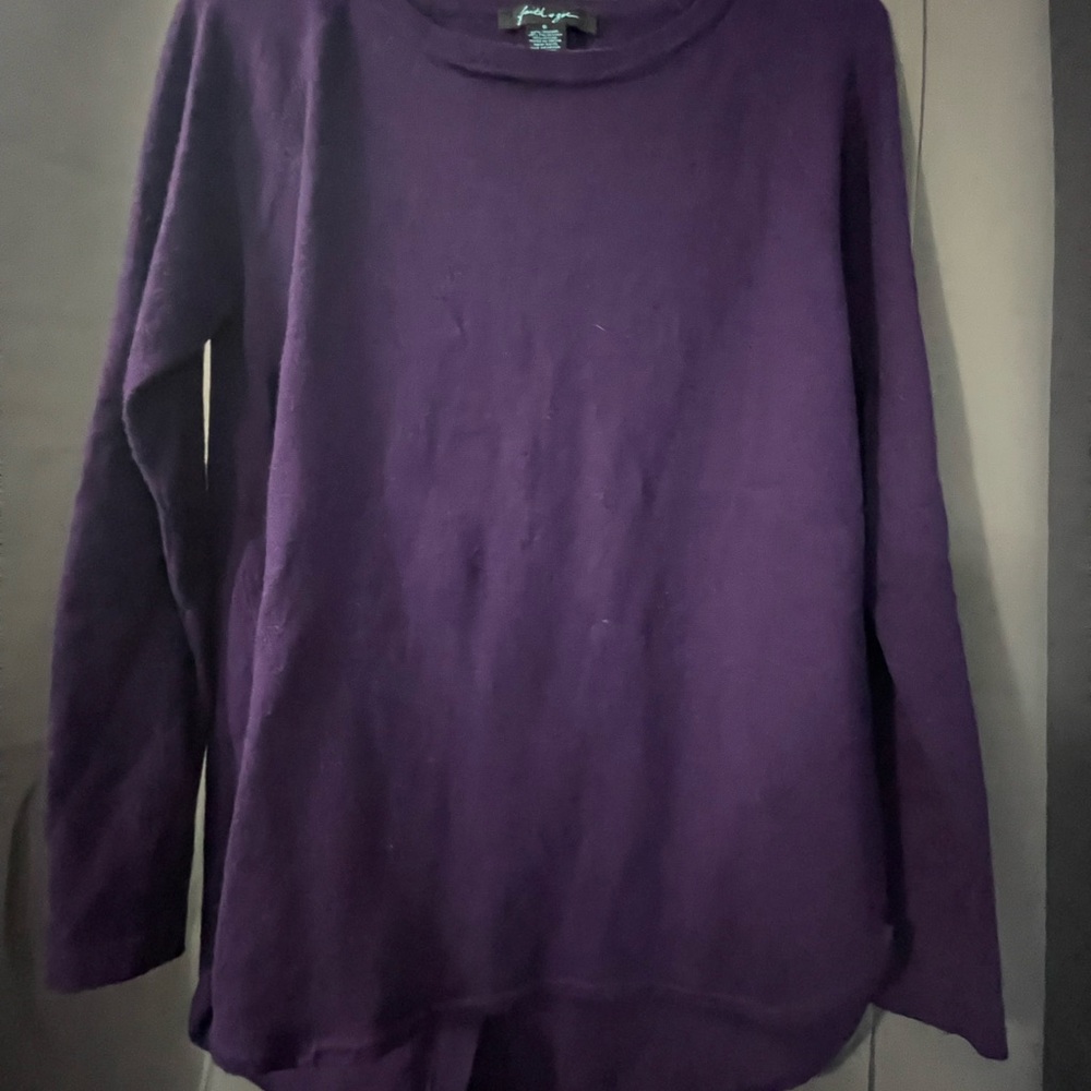 Faith & Zoe Deep Purple Knit Top